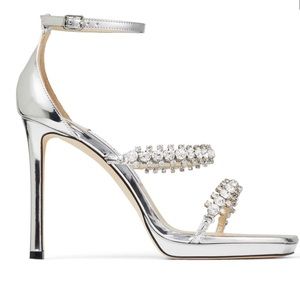 Jimmy Choo Bing Metallic 105mm Sandals